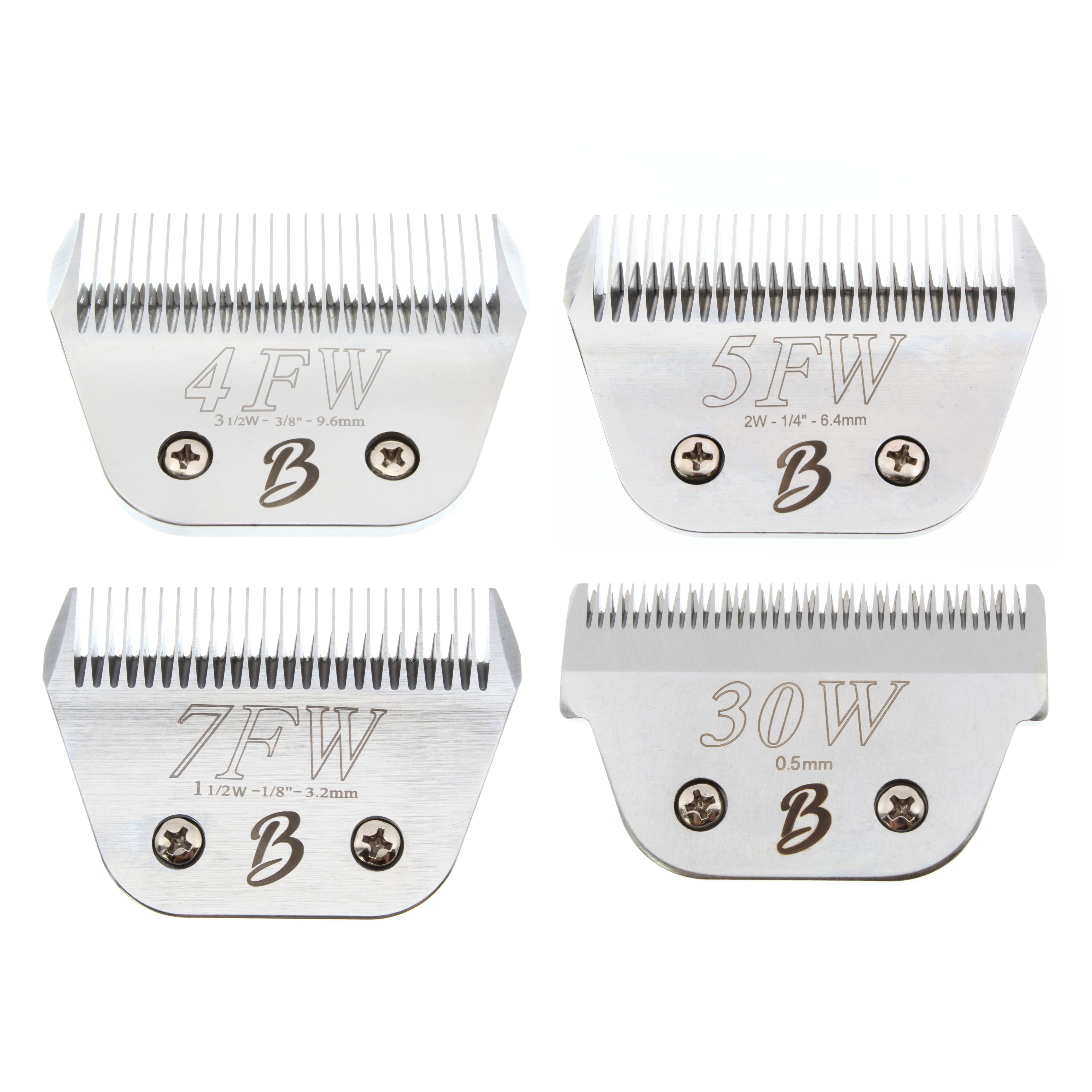 Bucchelli A-Series Wide #4FW, #5FW, #7FW and #30W Clipper Blade Bundle