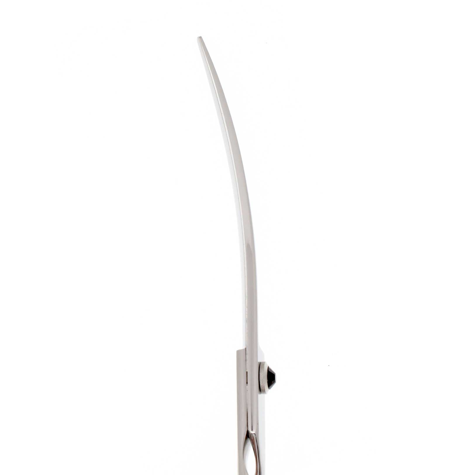 8" P15S Premium VG-10 Curved Ball Bearing Tension Swivel Grooming Shear - Side View