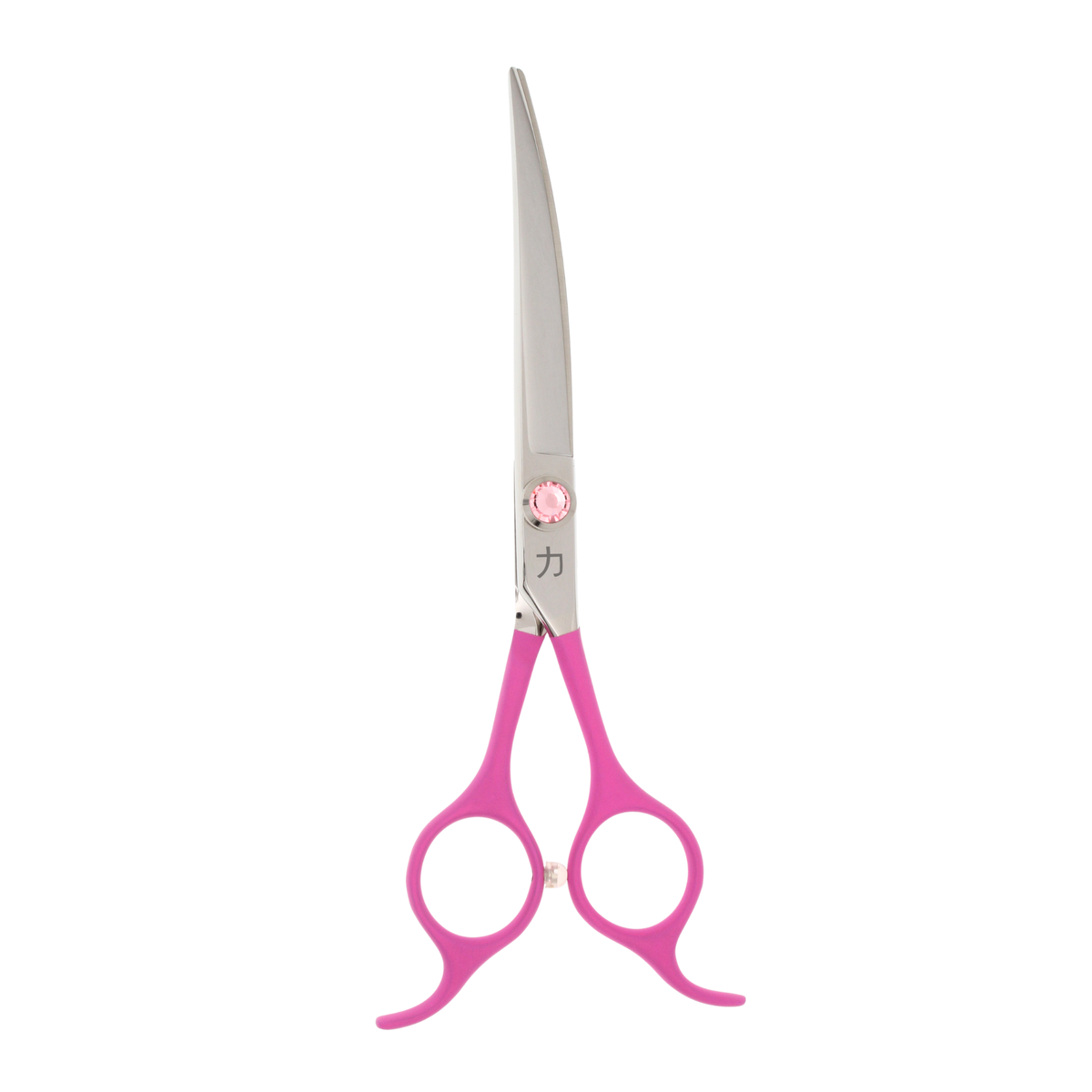 6.5 inch BET382 pink curved non-slip grooming shear, variant BET382PNK