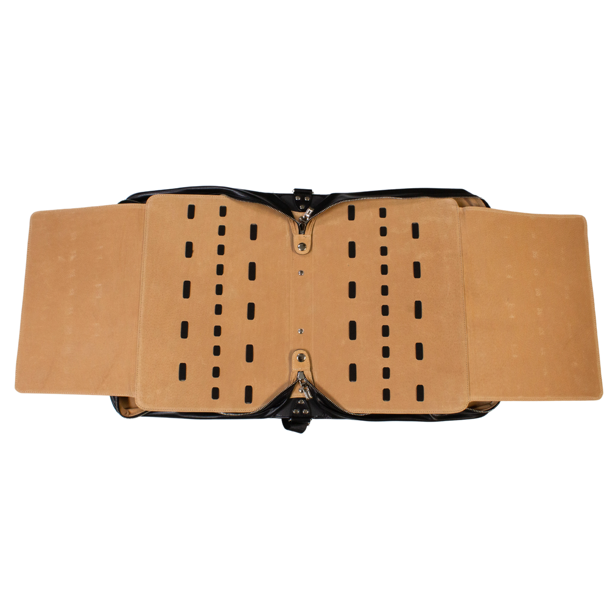 CD60 Black Genuine Leather Strap 60 Scissor Display Carrying Case