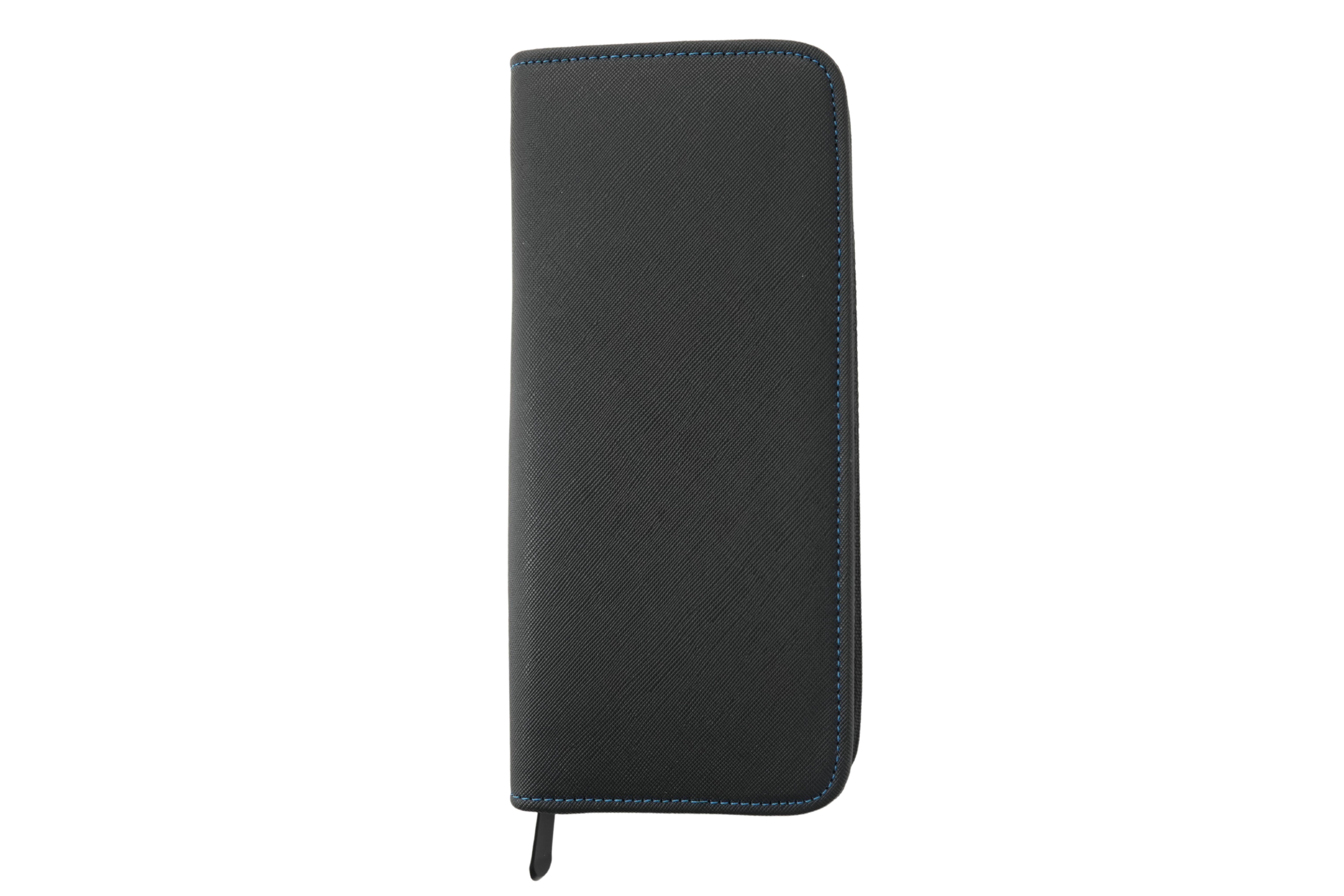 Professional Black Grooming Shear & Tool Case with Blue Stitching