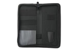 Professional Black Grooming Shear & Tool Case with Blue Stitching