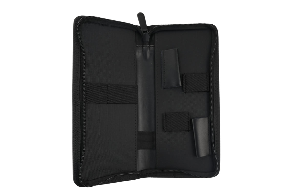 Professional Black Zippered Grooming 2-Shear Case
