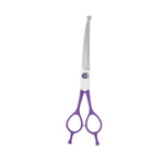 AR65 purple ball tip non-slip curved grooming shear